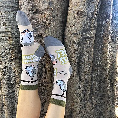 Women's Crew Socks -Anything Is Possumble