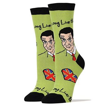 Women's Crew Socks -Long Live The Bean Green