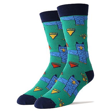 Men's Crew Socks -Totem Owl