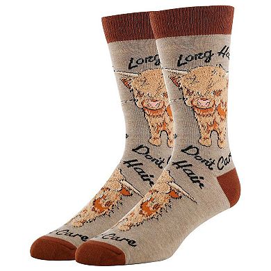 Men's Crew Socks -Hair Don't Care