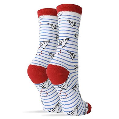 Women's Crew Socks -Paper Planes