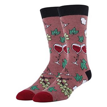 Men's Crew Socks -Cloud Wine