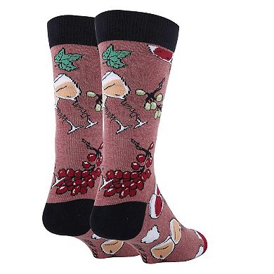 Men's Crew Socks -Cloud Wine