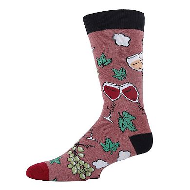 Men's Crew Socks -Cloud Wine