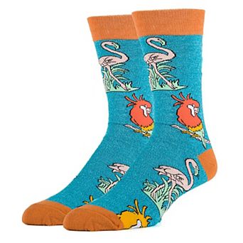 Men's Crew Socks -Tropical Birdy