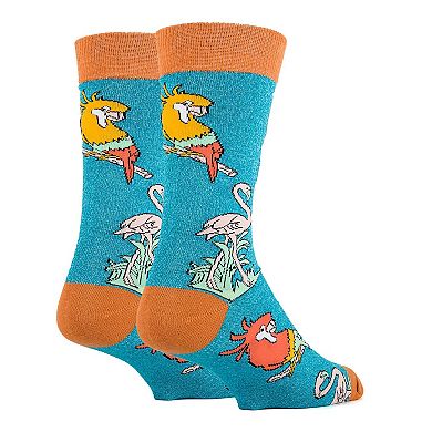 Men's Crew Socks -Tropical Birdy