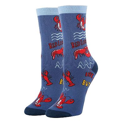 Women's Crew Socks -Red Lobstah