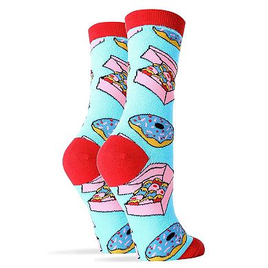 Women's Crew Socks -Donut Box