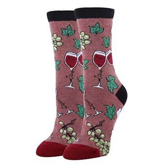 Women's Crew Socks -Cloud Wine