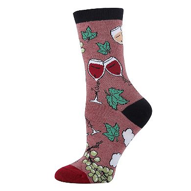 Women's Crew Socks -Cloud Wine