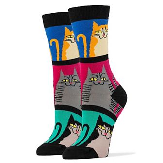 Women's Crew Socks -Mod Meow