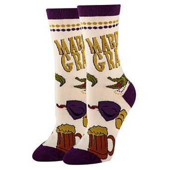 Women's Crew Socks -Womens -Mardi Party