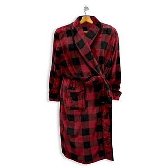 Elegant Comfort Women Shawl Collar Velvet Fleece Long Bathrobe