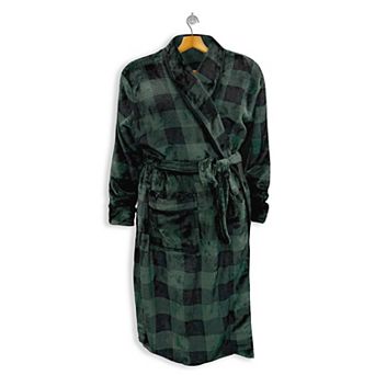 Elegant Comfort Women Shawl Collar Velvet Fleece Long Bathrobe