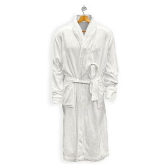 Elegant Comfort Women Shawl Collar Velvet Fleece Long Bathrobe
