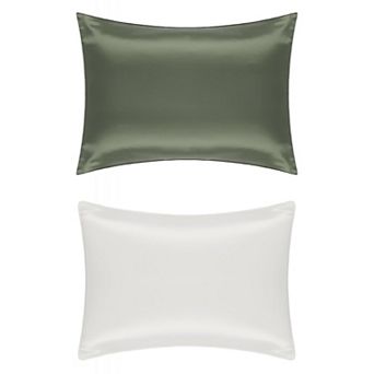 Silk Pillowcase for Skin Set of 2 with Envelope Closure, Queen (20"x30")