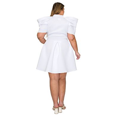 Plus Size Karina Neoprene Flare Dress