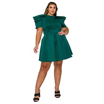 Plus Size Karina Neoprene Flare Dress