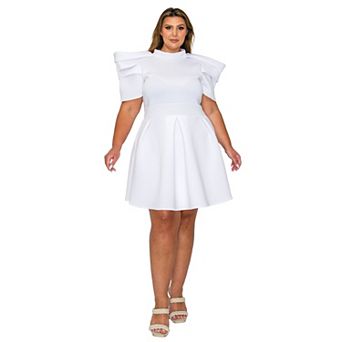 Plus Size Karina Neoprene Flare Dress