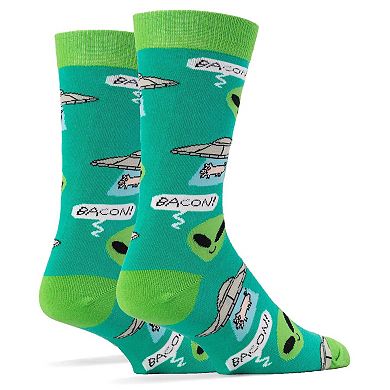 Men's Crew Socks -Bacon Abduction