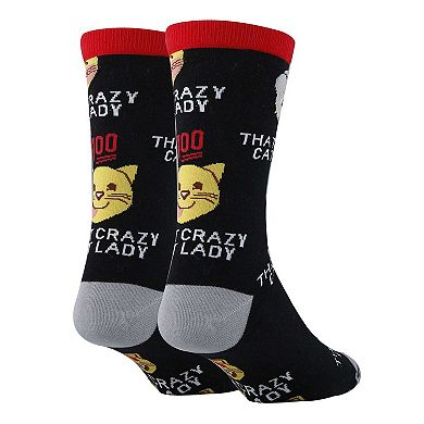 Men's Crew Socks -Crazy Cat Lady