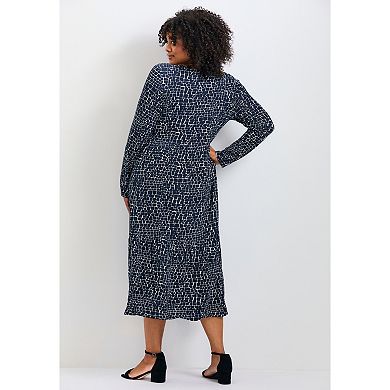 Avenue Women's Plus Size Nylah Tiered Knit Dress