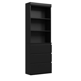 70.27" Tall Bookcase with Drawers, Wooden Farmhouse Bookshelf and Storage Cabinet Organizer