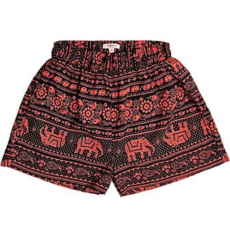 Women's Boho Beach Pants Elastic Waist Casual Shorts