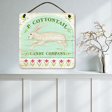 COURTSIDE MARKET Cottontail Sign Wall Decor