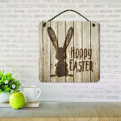 COURTSIDE MARKET Hoppy Easter 15-in. Wood Sign Wall Decor