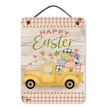 COURTSIDE MARKET Truck Easter Sign Wall Decor