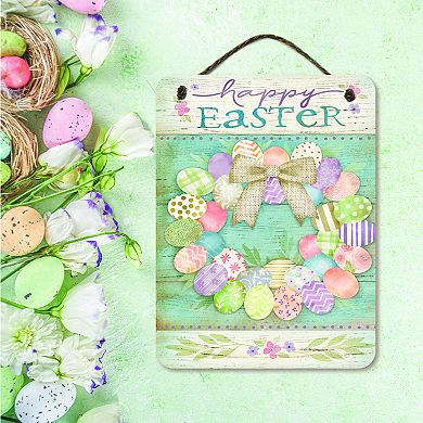 COURTSIDE MARKET Easter Egg Wreath Sign Wall Decor