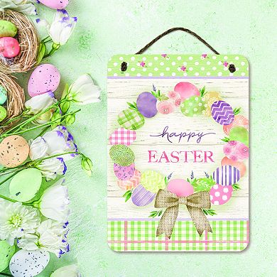 COURTSIDE MARKET Easter Egg Wreath Sign Wall Decor