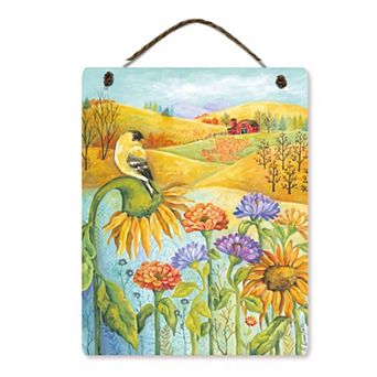 COURTSIDE MARKET Floral Fall Sign Wall Decor