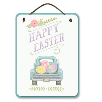 COURTSIDE MARKET Happy Easter Truck Sign Wall Decor