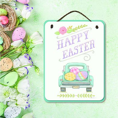 COURTSIDE MARKET Happy Easter Truck Sign Wall Decor