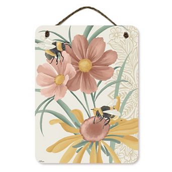 COURTSIDE MARKET Spring Flowers Sign Wall Decor