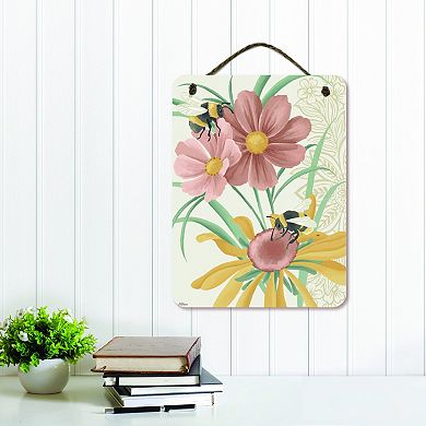 COURTSIDE MARKET Spring Flowers Sign Wall Decor
