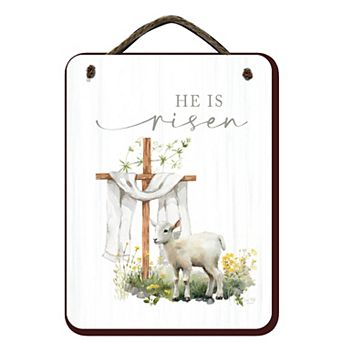COURTSIDE MARKET He Is Risen Sign Wall Decor
