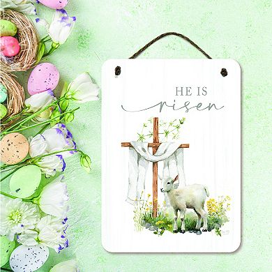 COURTSIDE MARKET He Is Risen Sign Wall Decor