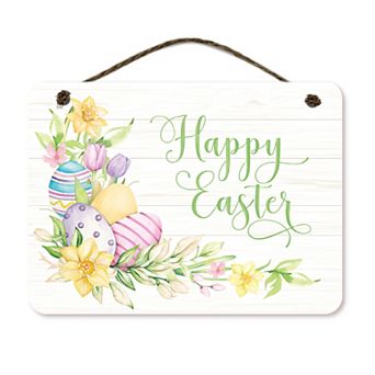 COURTSIDE MARKET Happy Easter Sign Wall Decor
