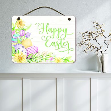 COURTSIDE MARKET Happy Easter Sign Wall Decor