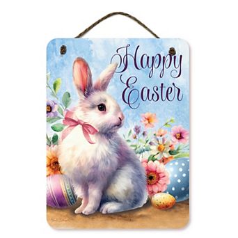 COURTSIDE MARKET Happy Easter Bunny II Sign Wall Decor