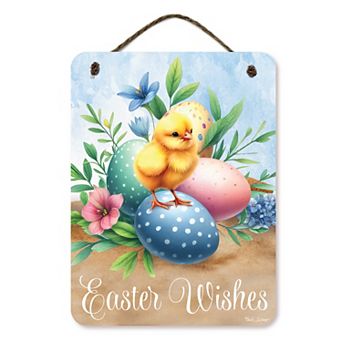 COURTSIDE MARKET Easter Wishes Sign Wall Decor