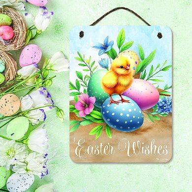 COURTSIDE MARKET Easter Wishes Sign Wall Decor