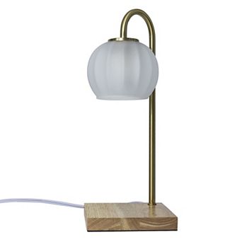 Belle Maison Frosted Glass Shade Candle Warmer Table Lamp
