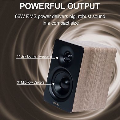 Edifier Bluetooth Bookshelf Speakers, Hi-Res Audio & Hi-Res Wireless Audio Computer Speakers, M60