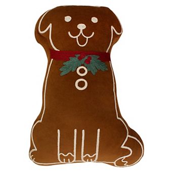 St. Nicholas Square® Gingerbread Dog Decorative Pillow