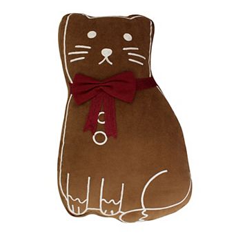 St. Nicholas Square® Gingerbread Cat Decorative Pillow