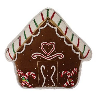 St. Nicholas Square® Gingerbread House Decorative Pillow